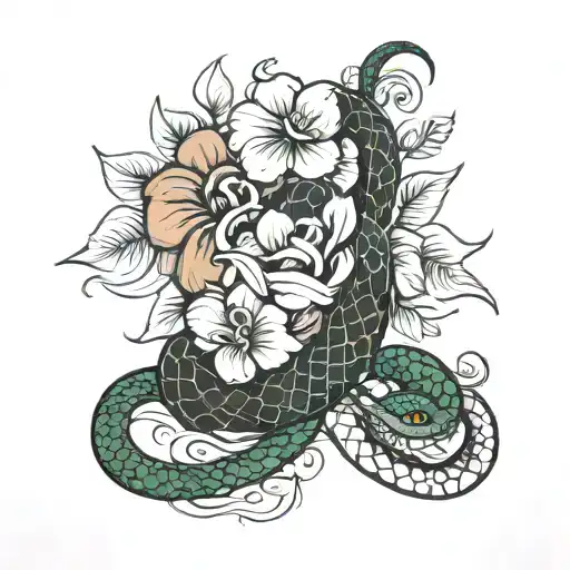 Flower And Snake