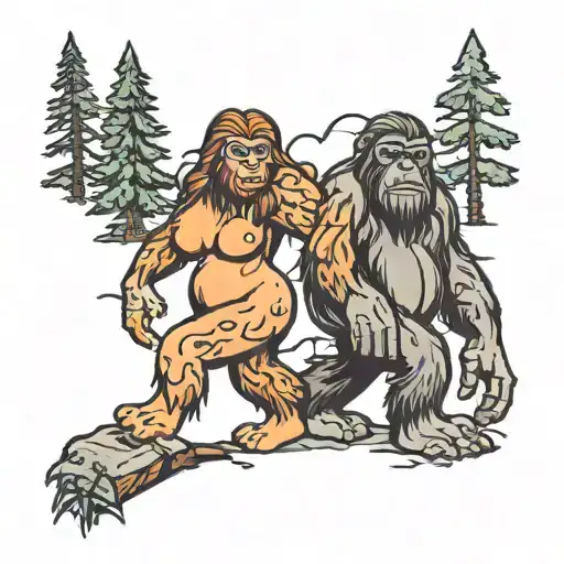 Female Bigfoot Couple