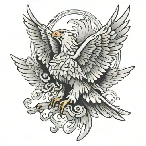 Harpi Eagle With Japanese