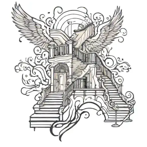 Stairway To Heaven But The Steps Are Music Notes To The Song