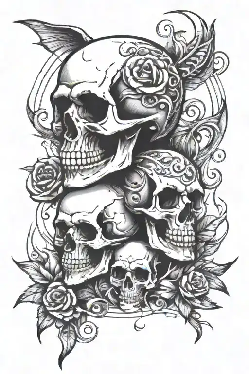 Skull And Moon Couple