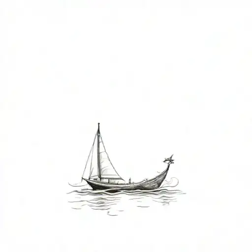 A Sailboat On The Beach