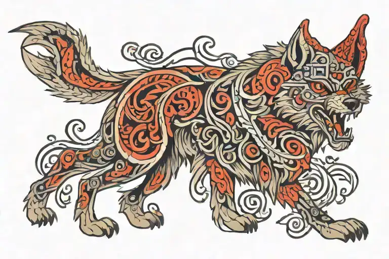 Wolf Old Turkic Alphabet Make It Turkic