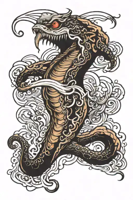 Mariner Crescent Moon Sea Monster