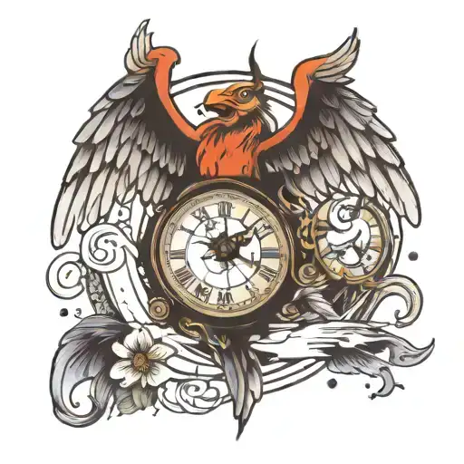 Broken Clock With Wings And A Date