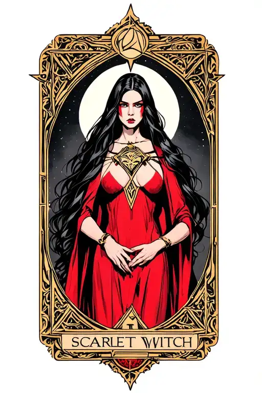 High Priestess Tarot Card Featuring The Scarlet Witch