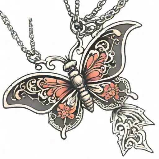 Butterfly Necklace Throat