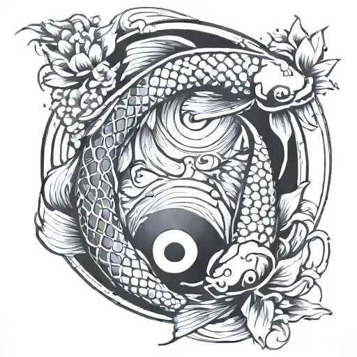 Koi Fish Yin Yang