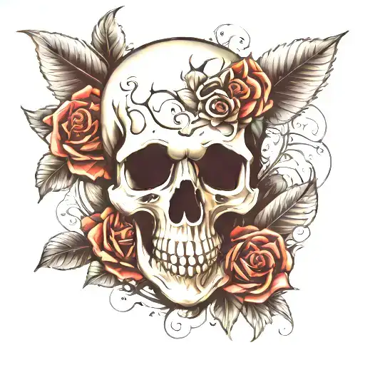 Scull Roses Money