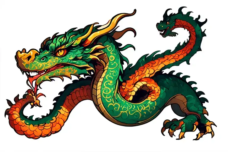 Dragon Wrapped Together