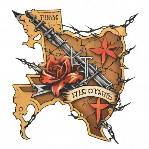 Texas Come And Take It Barbed Wire