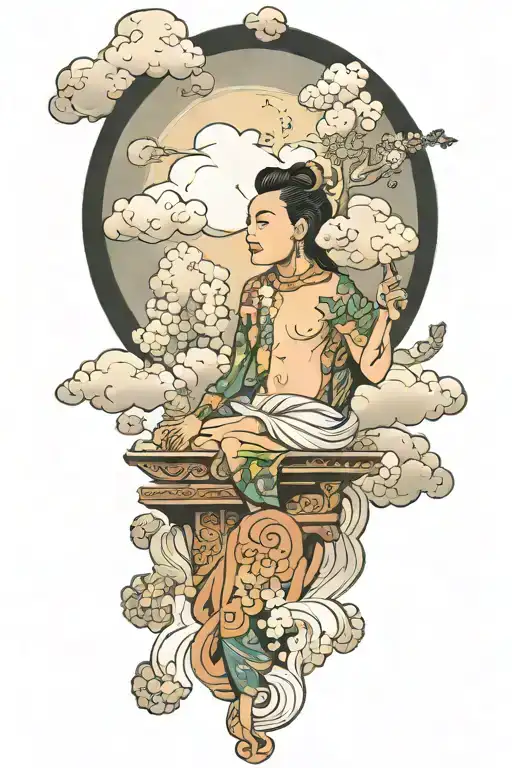 Philippine Folk Lore With Japanese Clouds Surrounding