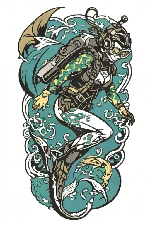 Scuba Diver Pinup