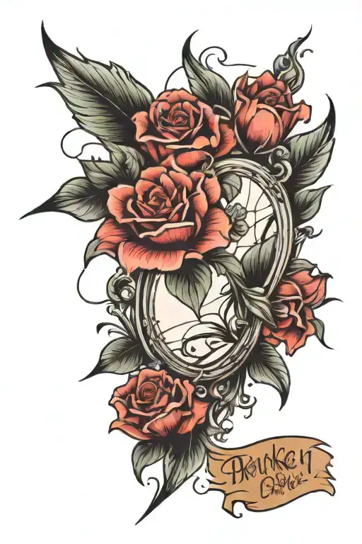 Floral Broken Mirror Image