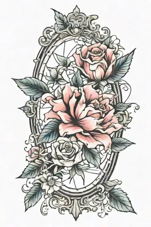 Floral Broken Mirror