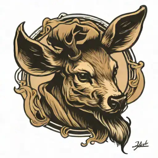 Deer With Burlap Sack Covering His Face