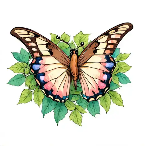 Elm Tree With Small Butterfly