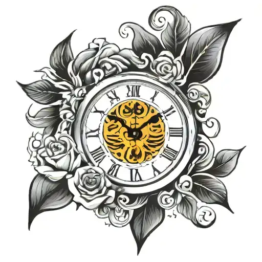 Clock With Roman Numerals And Date Of Birth