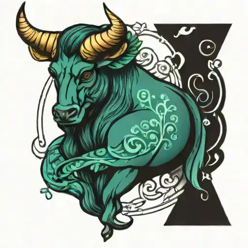 Aquarius Zodiac Sign Taurus Zodiac Sign Intertwined