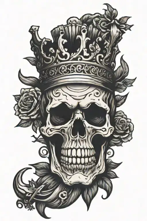 Skull With Ceaser Crown