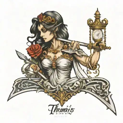 Themis With Sword And Scales