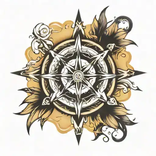 Discreate Wind Rose With Letters