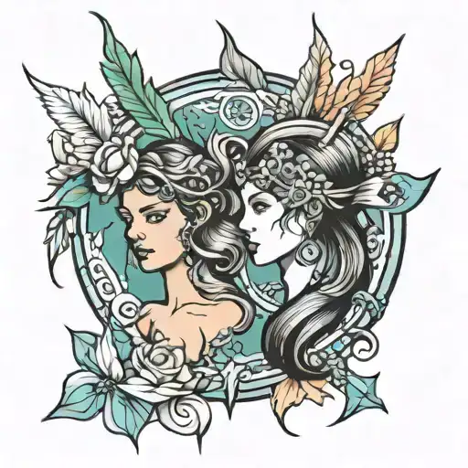 Sagittarius Pisces Gemini Aquarius Tattoo Mix