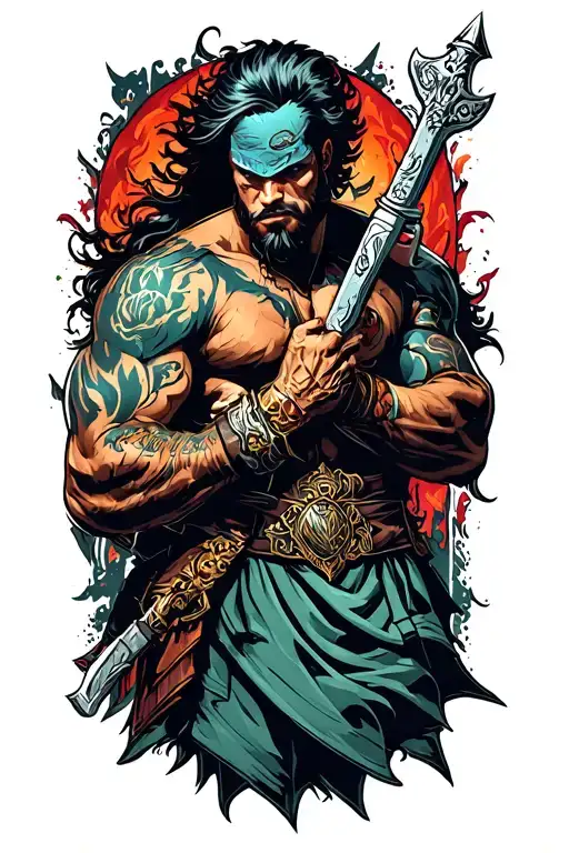 Michael Archangle Warrior Wielding