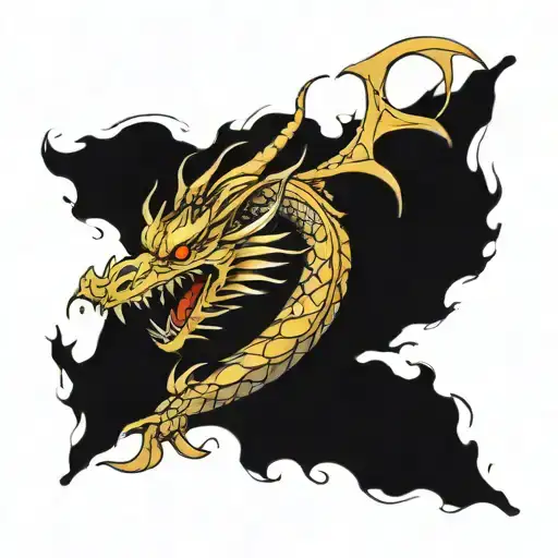 Dragon Blurred On Belly