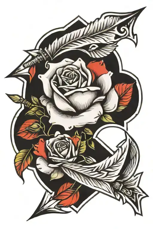 Rose And Arrow Piercing