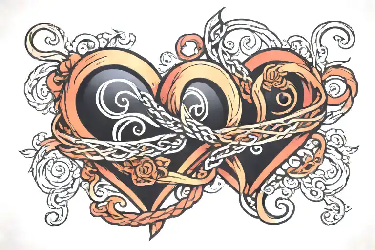 Heart Infinity Symbol Intertwined