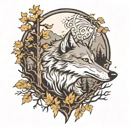 Wolf In The Woods Moon