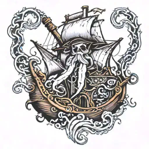 Kraken Boat Pirate