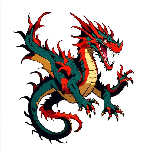 Shock Dragon On The Wrist And Fingers