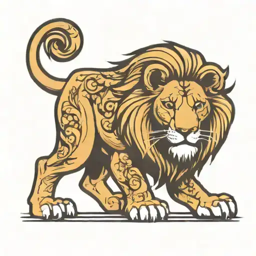 Lion With A Letter Y In It