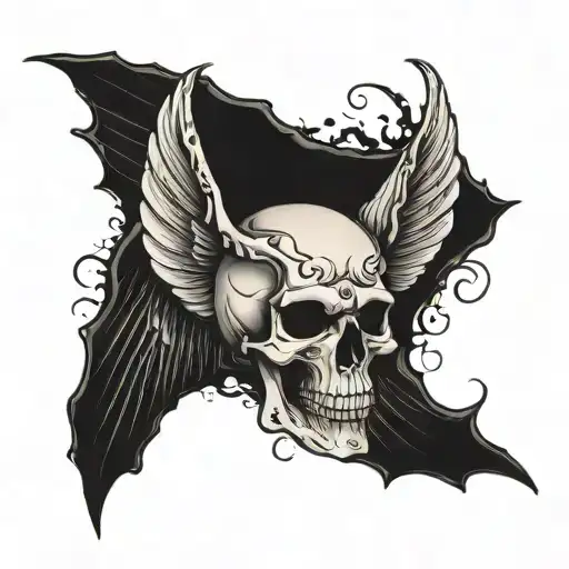 Skull Wings Of Bats