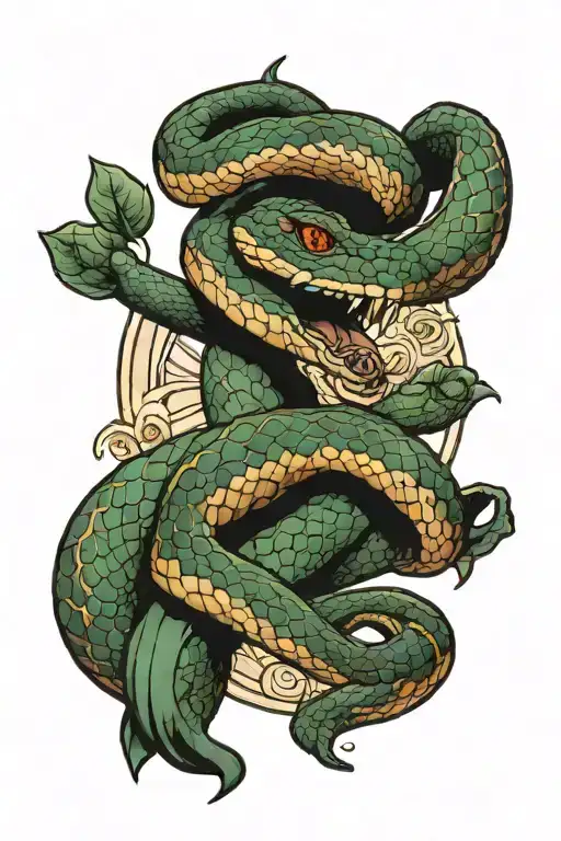 Snake With Banner Wrapped