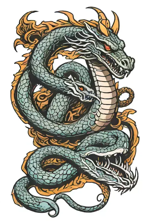 King Cobra And Dragon