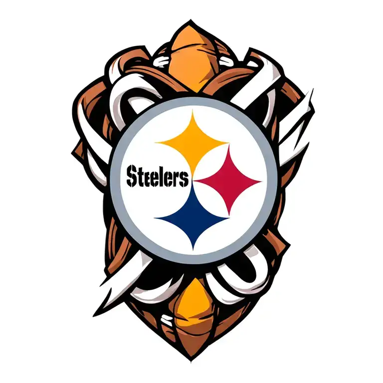 Steelers Football Logo Intertwined