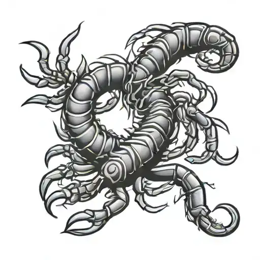 Scorpion With Tail Around Forearm