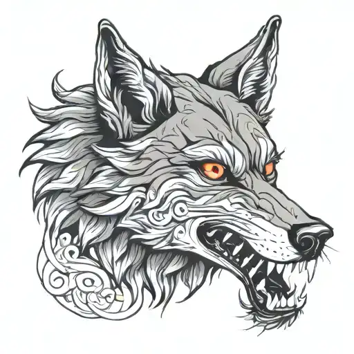 The Wolf Holds A Hand In His Teeth