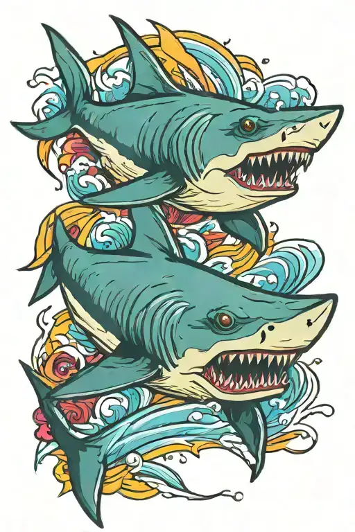 Shark Colourful