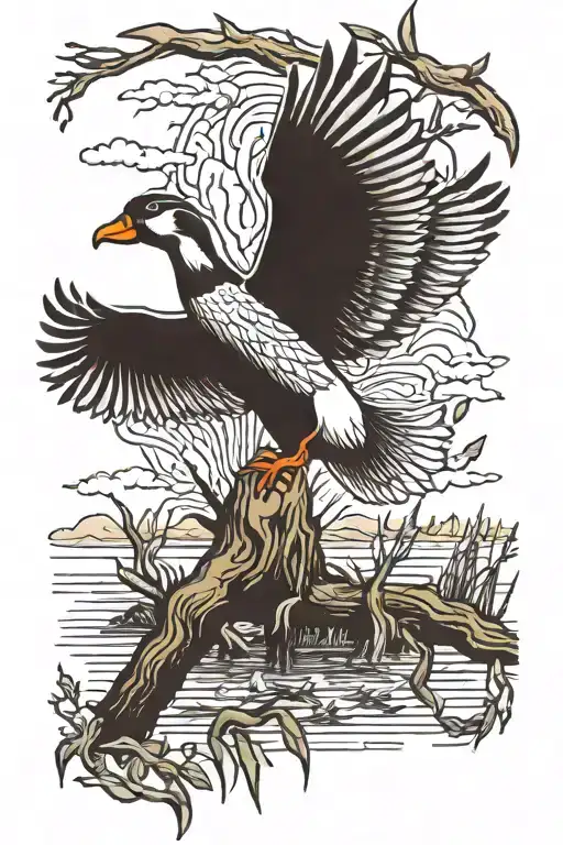 Waterfowl Hunting Scene