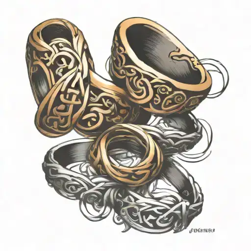 Cooper Wedding Rings Intertwined