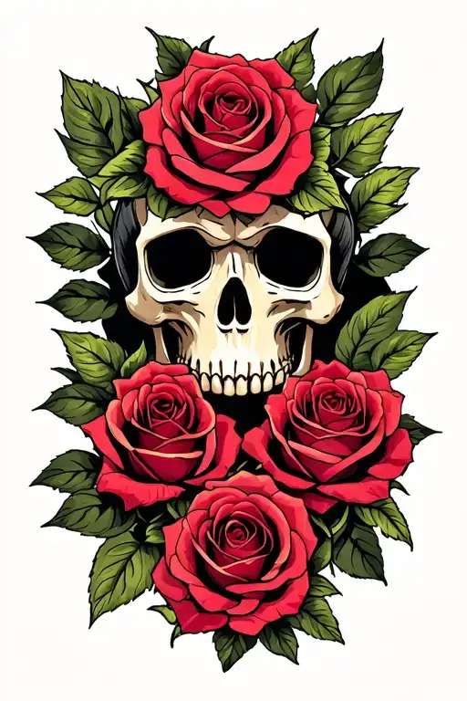 Skull And Roses