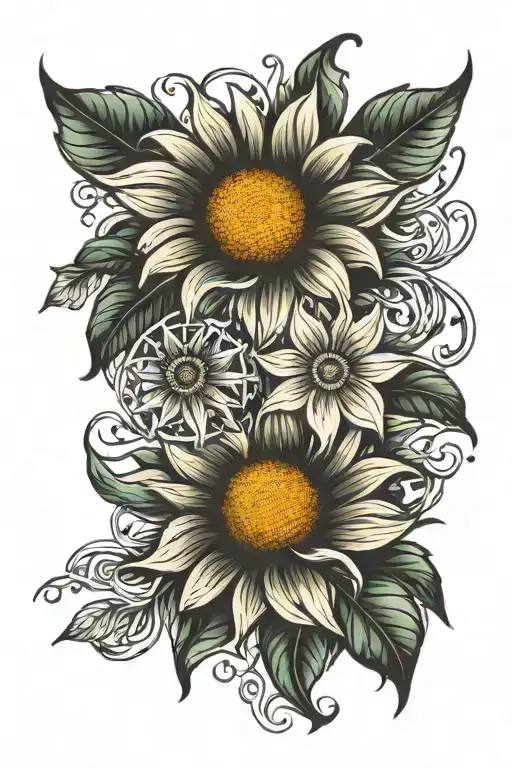 Sun Flower Intertwined