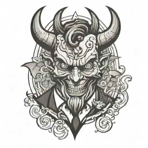 1920S Cartoon Style Devils Tattoo