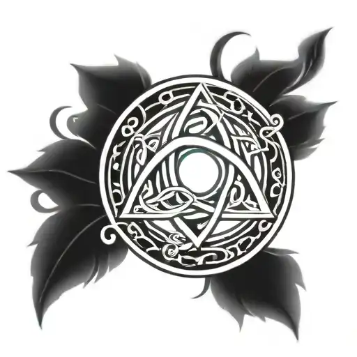Triquetra Tattoo And Circle All Made Of Spinning Atoms