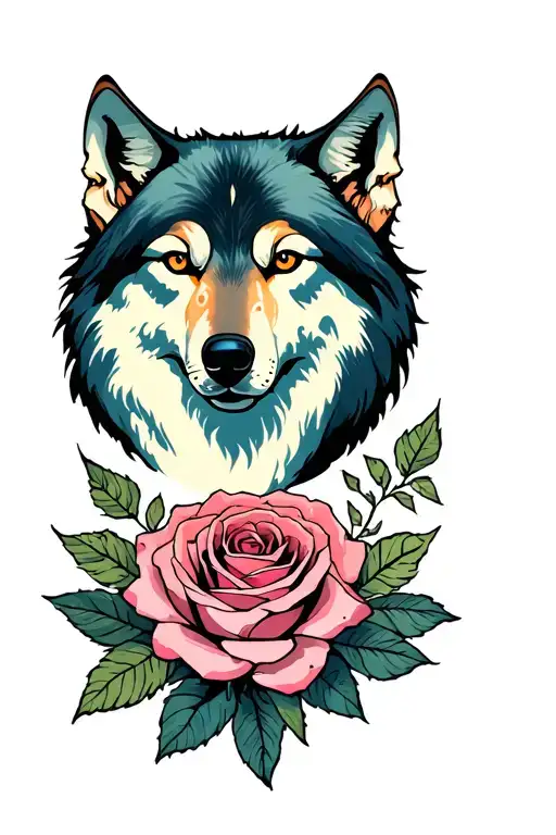 Wolf Moon Rose And Ghost