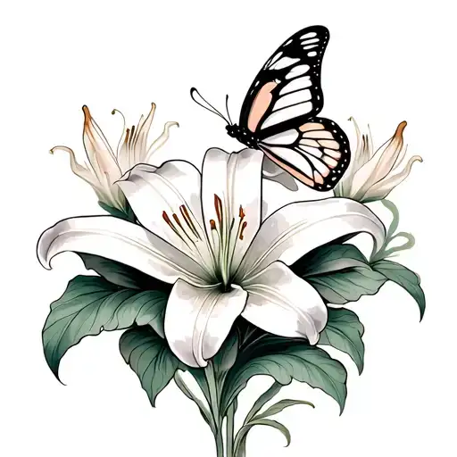 Lily And Butterfly